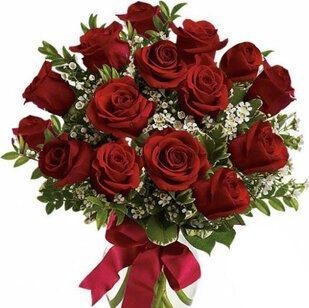 15 red roses with greenery | Flower Delivery Magnitogorsk